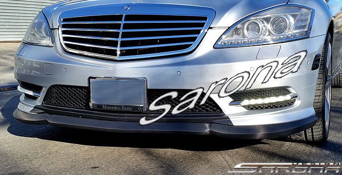 Custom Mercedes S Class  Sedan Front Lip/Splitter (2010 - 2013) - $390.00 (Part #MB-038-FA)
